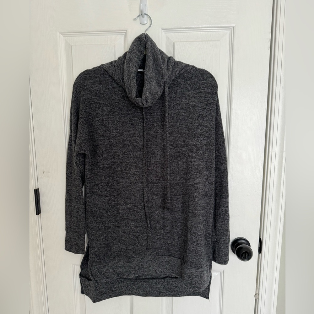 Cowl neck sweater, black